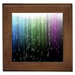 Numerical Animation Random Stripes Rainbow Space Framed Tiles by Mariart