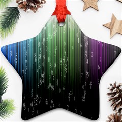 Numerical Animation Random Stripes Rainbow Space Ornament (star) by Mariart