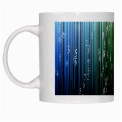 Numerical Animation Random Stripes Rainbow Space White Mugs by Mariart