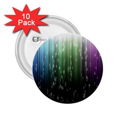 Numerical Animation Random Stripes Rainbow Space 2 25  Buttons (10 Pack)  by Mariart