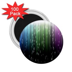 Numerical Animation Random Stripes Rainbow Space 2 25  Magnets (100 Pack) 