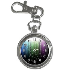 Numerical Animation Random Stripes Rainbow Space Key Chain Watches