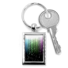 Numerical Animation Random Stripes Rainbow Space Key Chains (rectangle) 