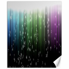 Numerical Animation Random Stripes Rainbow Space Canvas 16  X 20   by Mariart