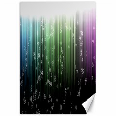 Numerical Animation Random Stripes Rainbow Space Canvas 20  X 30   by Mariart