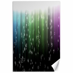 Numerical Animation Random Stripes Rainbow Space Canvas 24  X 36 