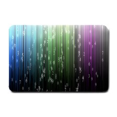 Numerical Animation Random Stripes Rainbow Space Small Doormat  by Mariart