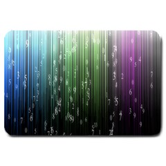 Numerical Animation Random Stripes Rainbow Space Large Doormat 