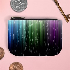 Numerical Animation Random Stripes Rainbow Space Mini Coin Purses by Mariart