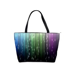 Numerical Animation Random Stripes Rainbow Space Shoulder Handbags by Mariart