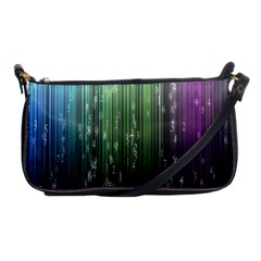 Numerical Animation Random Stripes Rainbow Space Shoulder Clutch Bags by Mariart