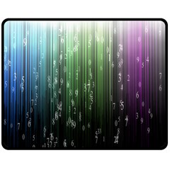 Numerical Animation Random Stripes Rainbow Space Fleece Blanket (medium) 