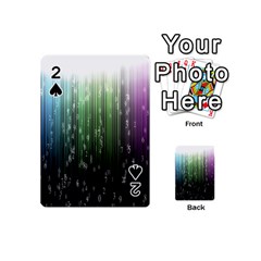 Numerical Animation Random Stripes Rainbow Space Playing Cards 54 (mini)  by Mariart