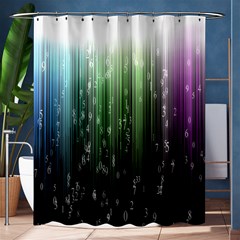 Numerical Animation Random Stripes Rainbow Space Shower Curtain 60  X 72  (medium) 