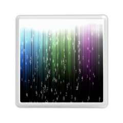 Numerical Animation Random Stripes Rainbow Space Memory Card Reader (square)  by Mariart