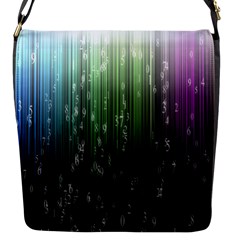 Numerical Animation Random Stripes Rainbow Space Flap Messenger Bag (s) by Mariart