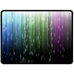 Numerical Animation Random Stripes Rainbow Space Double Sided Fleece Blanket (large) 