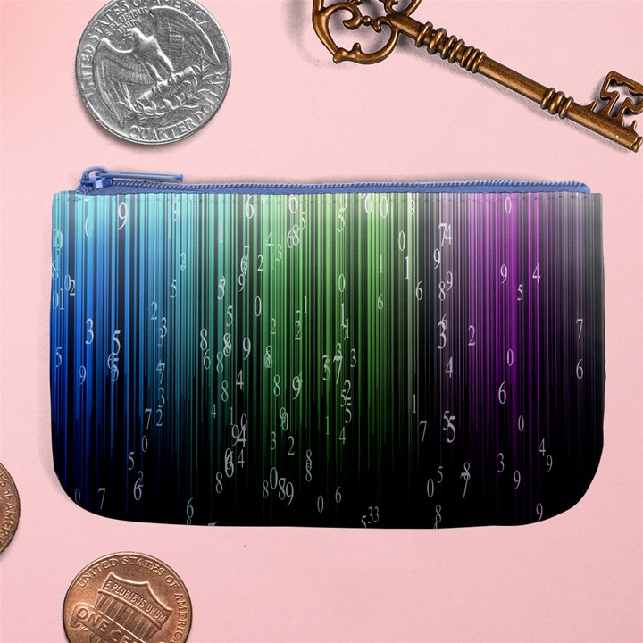 Numerical Animation Random Stripes Rainbow Space Large Coin Purse