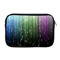 Numerical Animation Random Stripes Rainbow Space Apple Macbook Pro 17  Zipper Case by Mariart