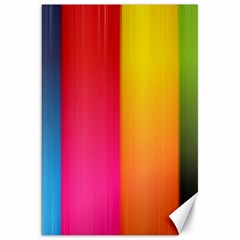 Rainbow Stripes Vertical Lines Colorful Blue Pink Orange Green Canvas 20  X 30  