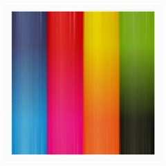 Rainbow Stripes Vertical Lines Colorful Blue Pink Orange Green Medium Glasses Cloth by Mariart