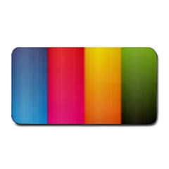 Rainbow Stripes Vertical Lines Colorful Blue Pink Orange Green Medium Bar Mats