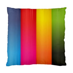 Rainbow Stripes Vertical Lines Colorful Blue Pink Orange Green Standard Cushion Case (one Side)