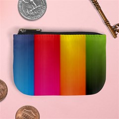 Rainbow Stripes Vertical Lines Colorful Blue Pink Orange Green Mini Coin Purses by Mariart