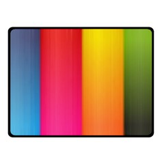 Rainbow Stripes Vertical Lines Colorful Blue Pink Orange Green Fleece Blanket (small) by Mariart