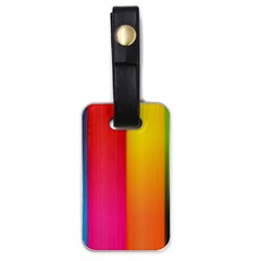 Rainbow Stripes Vertical Lines Colorful Blue Pink Orange Green Luggage Tags (one Side) 