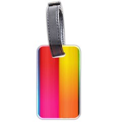 Rainbow Stripes Vertical Lines Colorful Blue Pink Orange Green Luggage Tags (two Sides) by Mariart