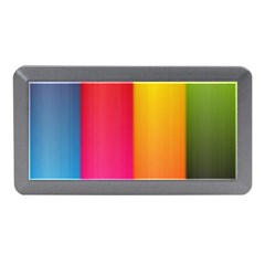 Rainbow Stripes Vertical Lines Colorful Blue Pink Orange Green Memory Card Reader (mini)