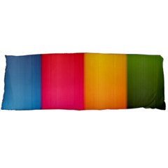 Rainbow Stripes Vertical Lines Colorful Blue Pink Orange Green Body Pillow Case (dakimakura)