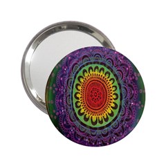 Rainbow Mandala Circle 2 25  Handbag Mirrors