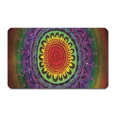 Rainbow Mandala Circle Magnet (rectangular)