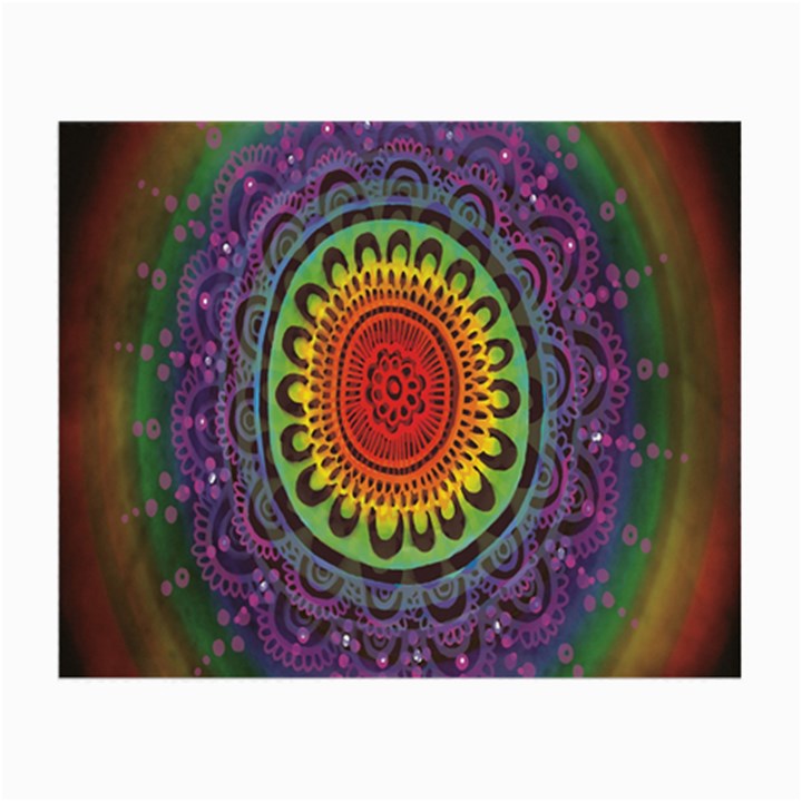 Rainbow Mandala Circle Small Glasses Cloth