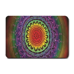 Rainbow Mandala Circle Small Doormat 