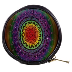 Rainbow Mandala Circle Mini Makeup Bags by Mariart