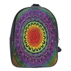 Rainbow Mandala Circle School Bag (large) by Mariart