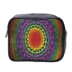 Rainbow Mandala Circle Mini Toiletries Bag 2-side by Mariart