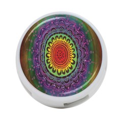 Rainbow Mandala Circle 4-port Usb Hub (one Side)