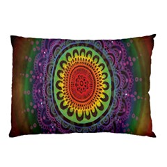 Rainbow Mandala Circle Pillow Case (two Sides)