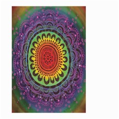 Rainbow Mandala Circle Small Garden Flag (two Sides)