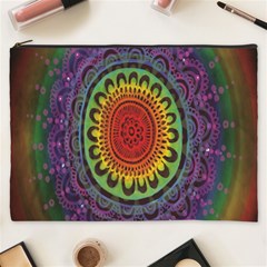 Rainbow Mandala Circle Cosmetic Bag (xxxl)  by Mariart