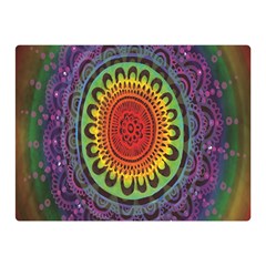 Rainbow Mandala Circle Double Sided Flano Blanket (mini) 