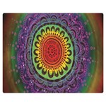 Rainbow Mandala Circle Double Sided Flano Blanket (Medium)  60 x50  Blanket Front