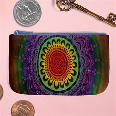 Rainbow Mandala Circle Large Coin Purse