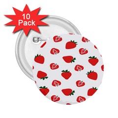 Red Fruit Strawberry Pattern 2 25  Buttons (10 Pack) 