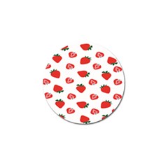 Red Fruit Strawberry Pattern Golf Ball Marker