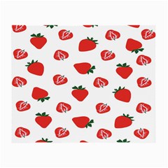 Red Fruit Strawberry Pattern Small Glasses Cloth